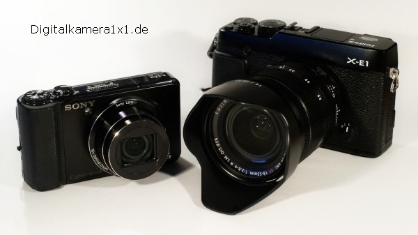 Bildqualität Vergleich Kompaktkamera Sony HX9 Systemkamera Fujifilm X-E1