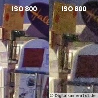 Vergleich Digitalkameras Bildrauschen bei ISO 800